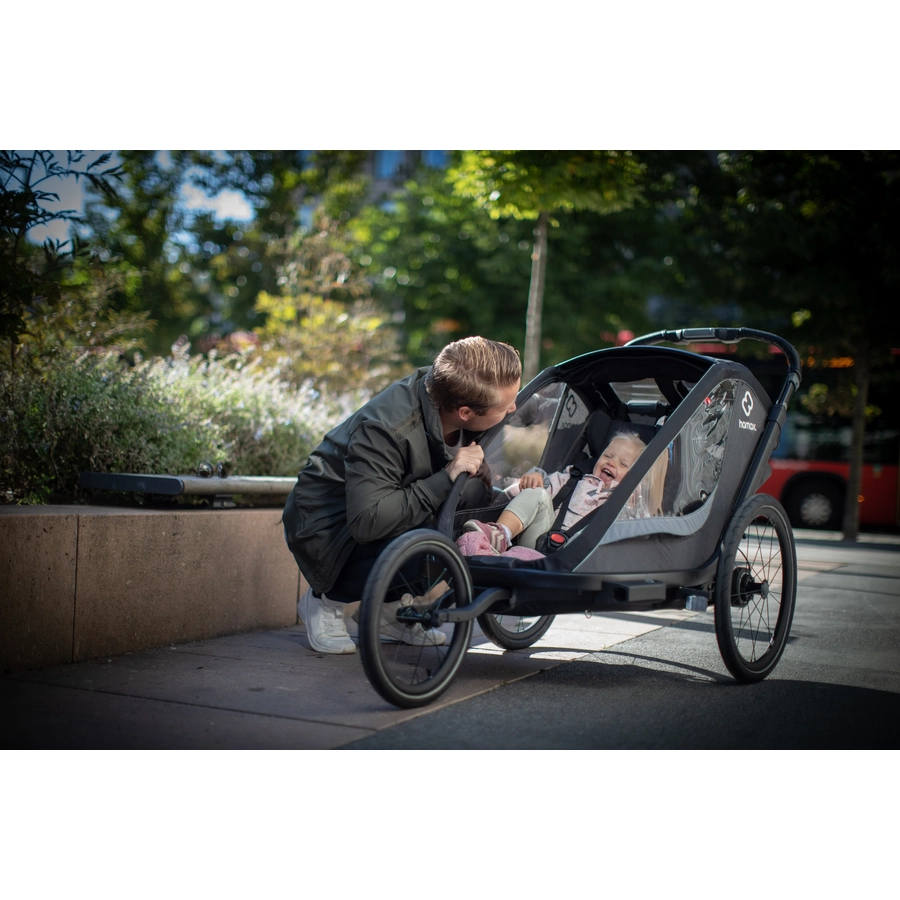 hamax Kinderfahrradanhänger Cocoon ONE Einsitzer greyblack