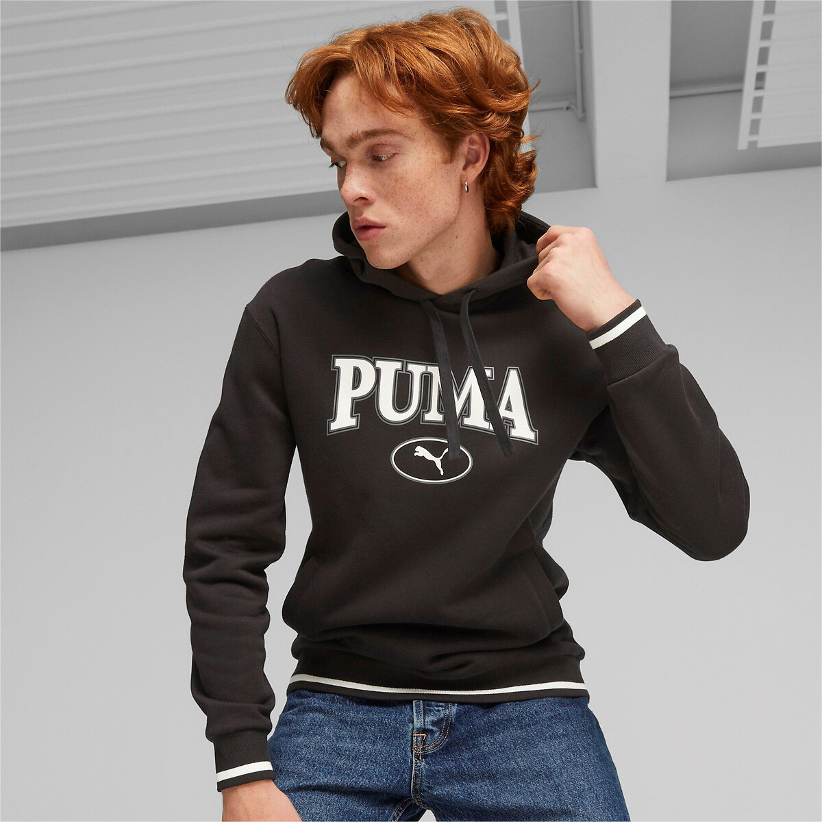PUMA<br>Moletom com capuz e logo grande