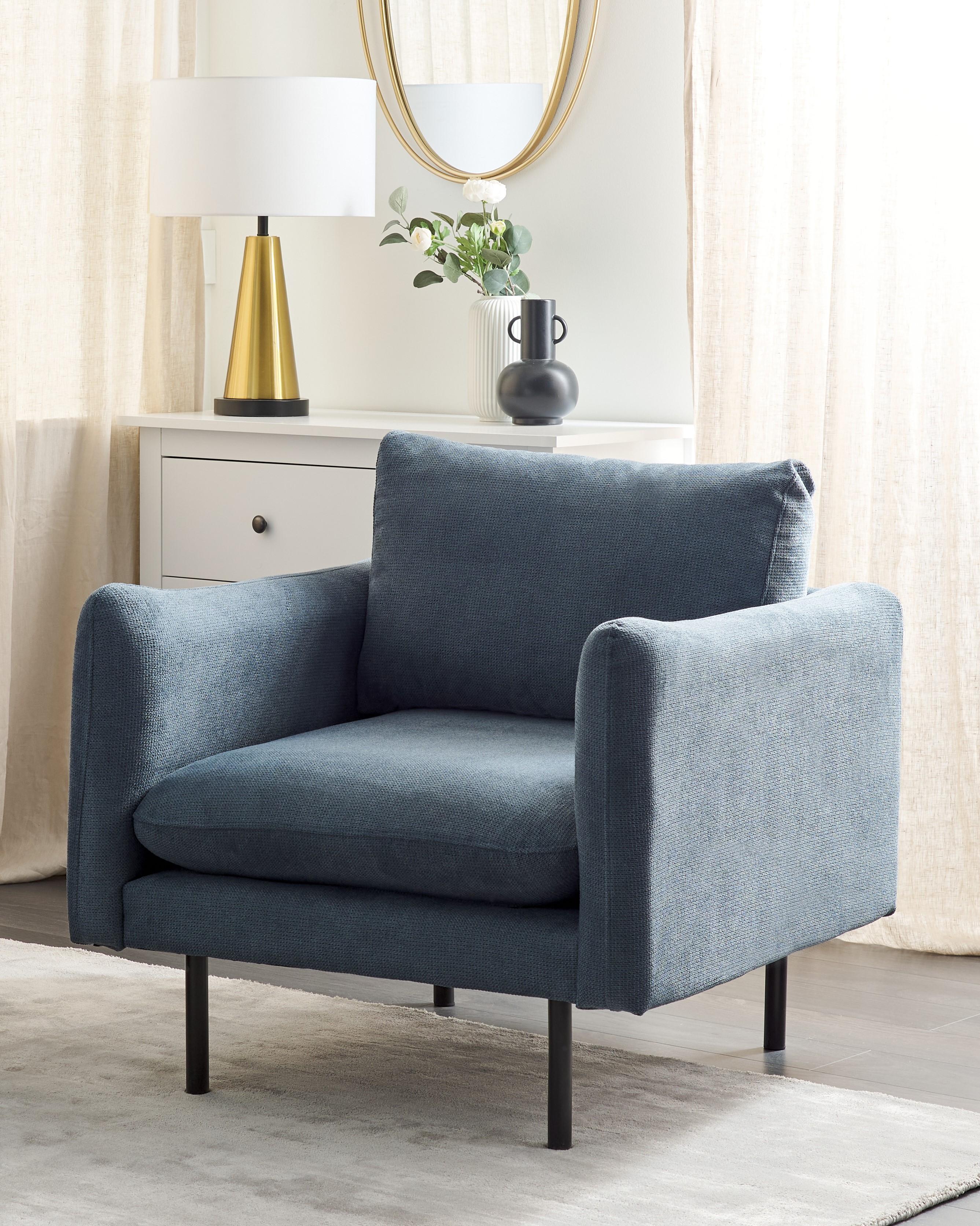 Fauteuil VINTERBRO Chenille Blauw