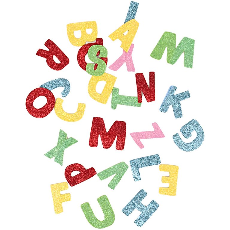 Moosgummi Buchstaben selbstklebend, bunt