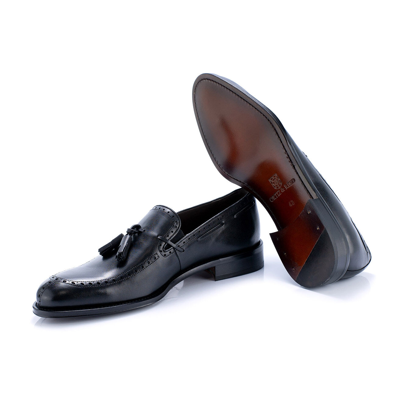 Caramelo Mocassins en Cuir Canluden noirs