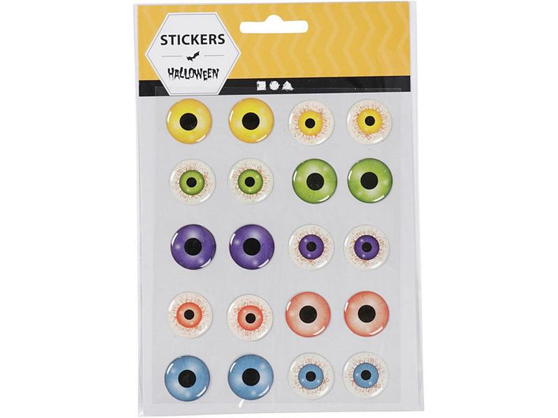 Creativ Company 3D Augen, 10 Paare Sticker für Halloween