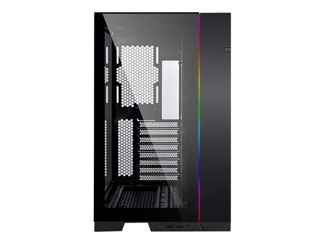 Lian Li O11 Dynamic Evo - Mid tower - udvidet ATX - sidepanel med vindue (hærdet glas) - ingen strømforsyning - havnegrå - USB/Lyd