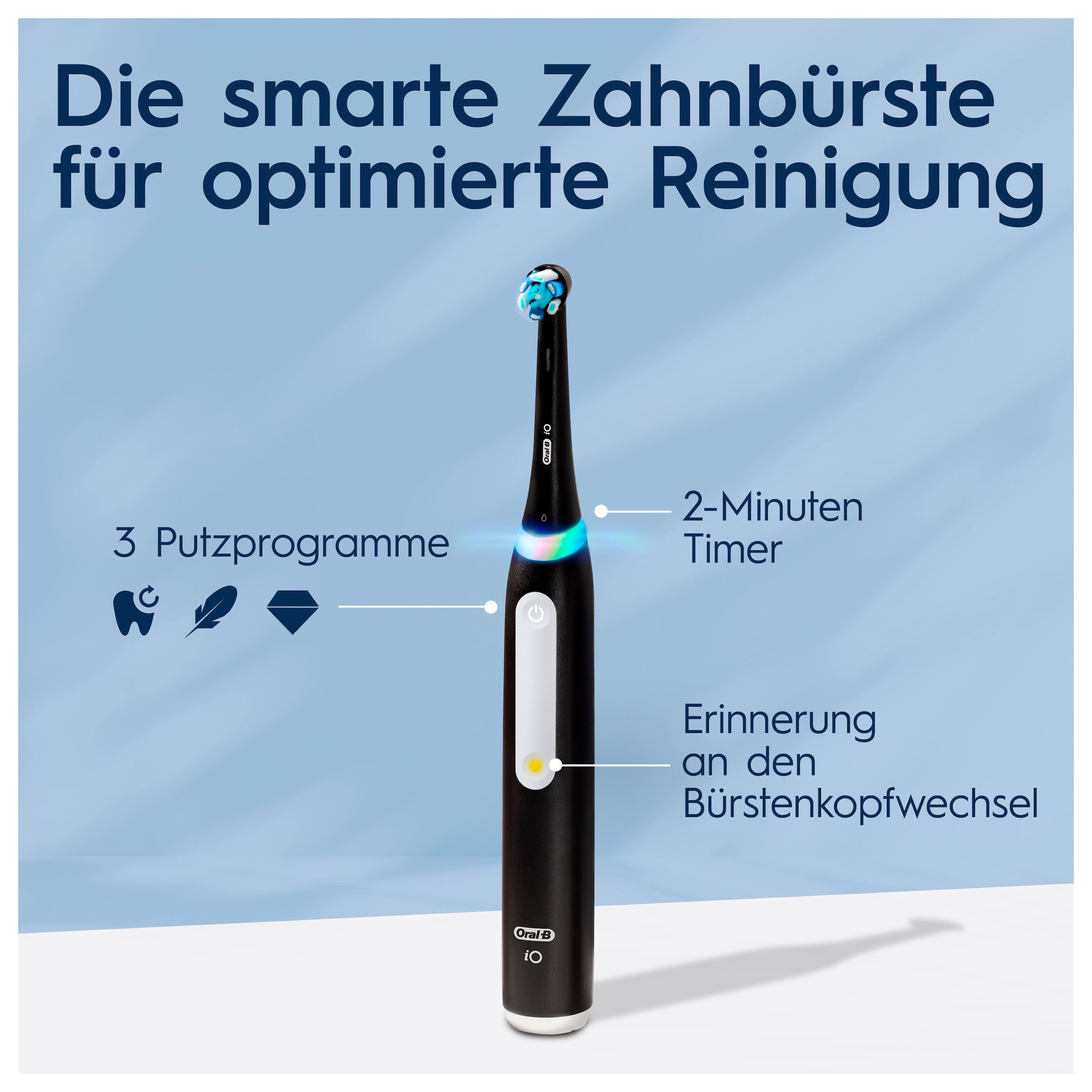 Oral-B Elektrische Zahnbürste »iO Series 3« 1 Stk. Aufsteckbürsten Magnet-Technologie