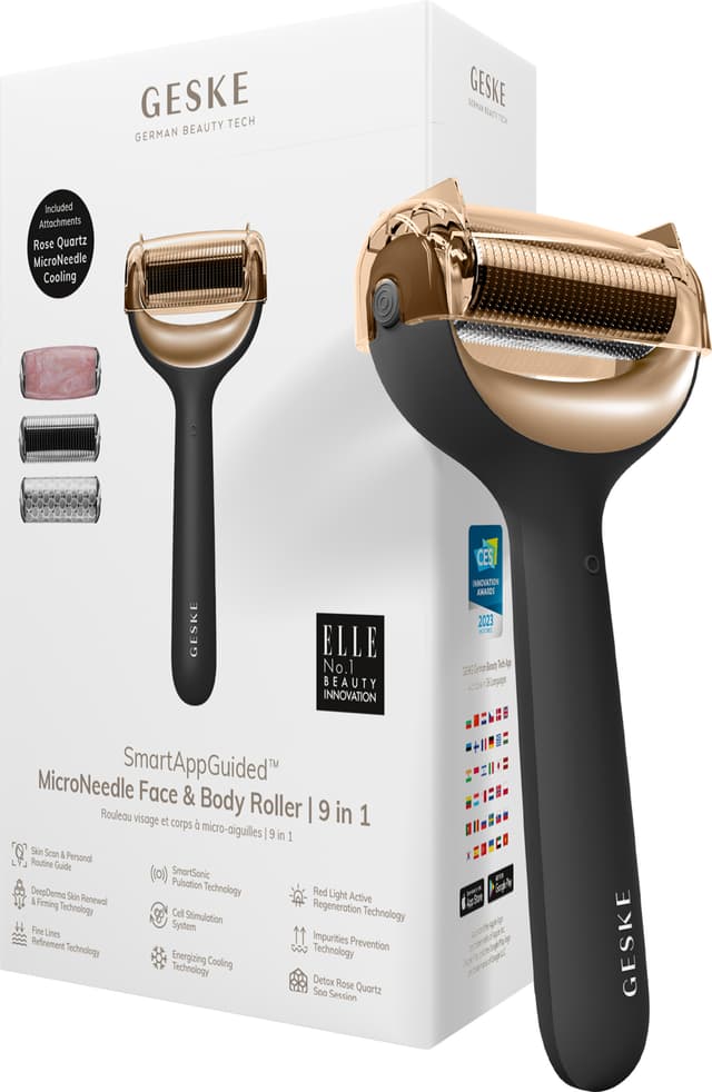 Geske MicroNeedle ansigts- og kropsrulle GK000042GY01 (sort)