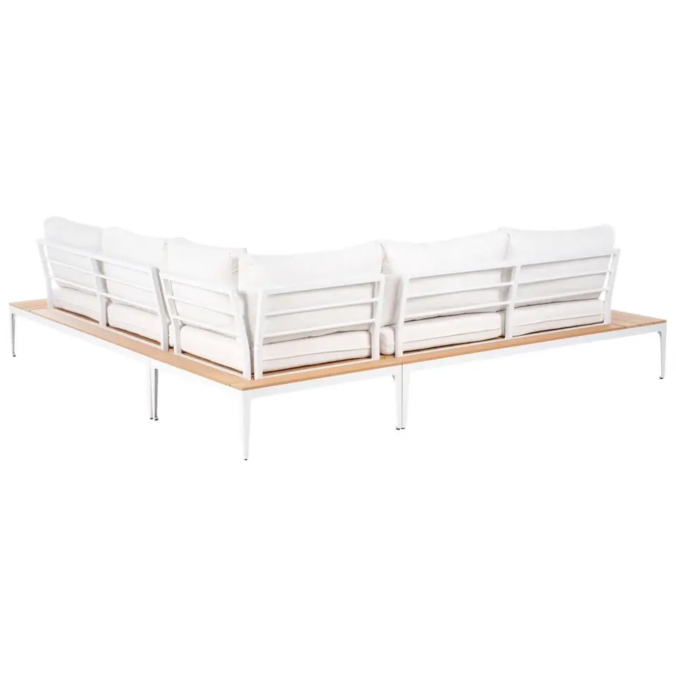 POSITANO - Loungeset 5-zits - Off-white - Aluminium