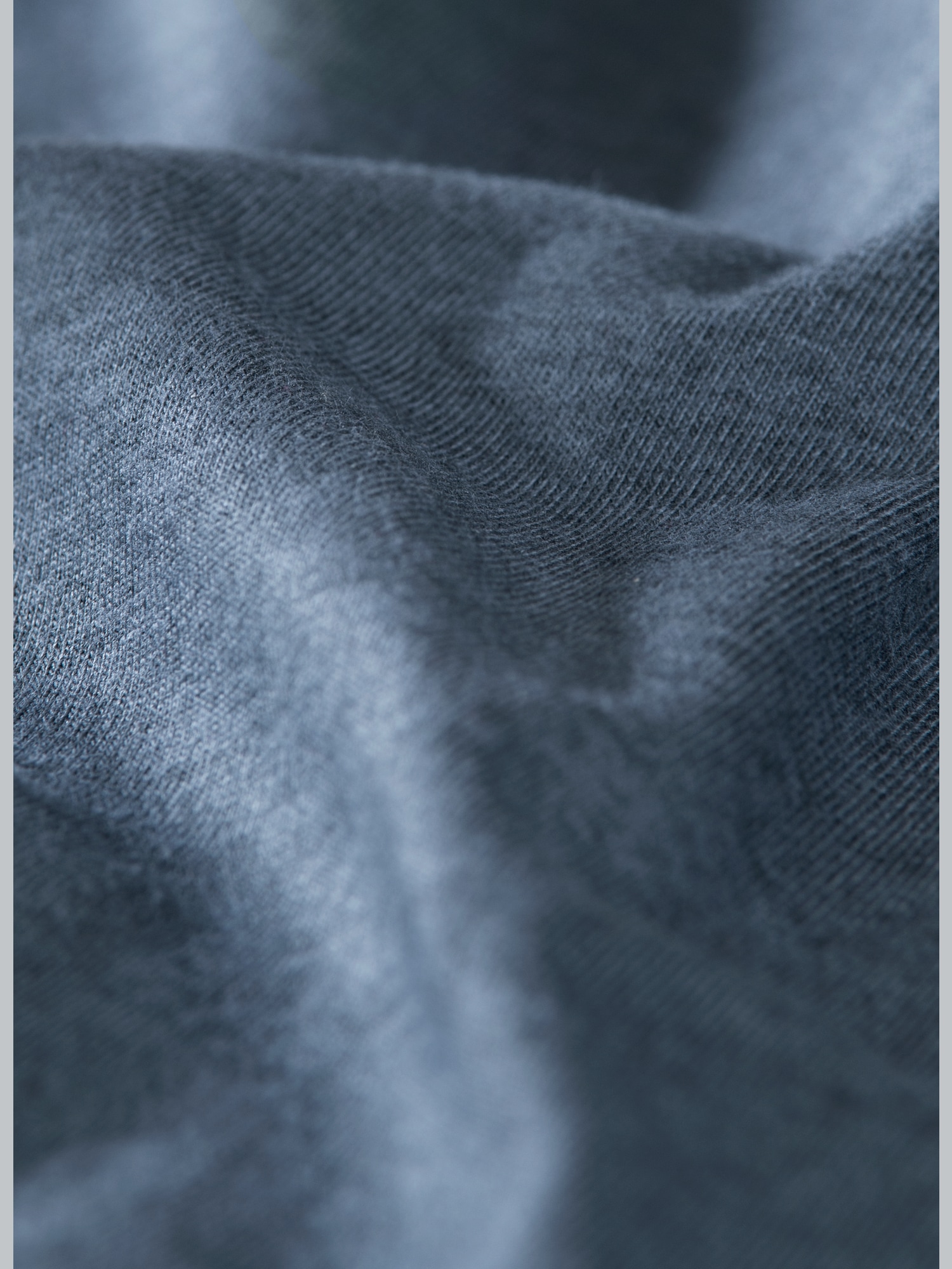 Langarmshirt mit Knopfleiste Jeans-melange