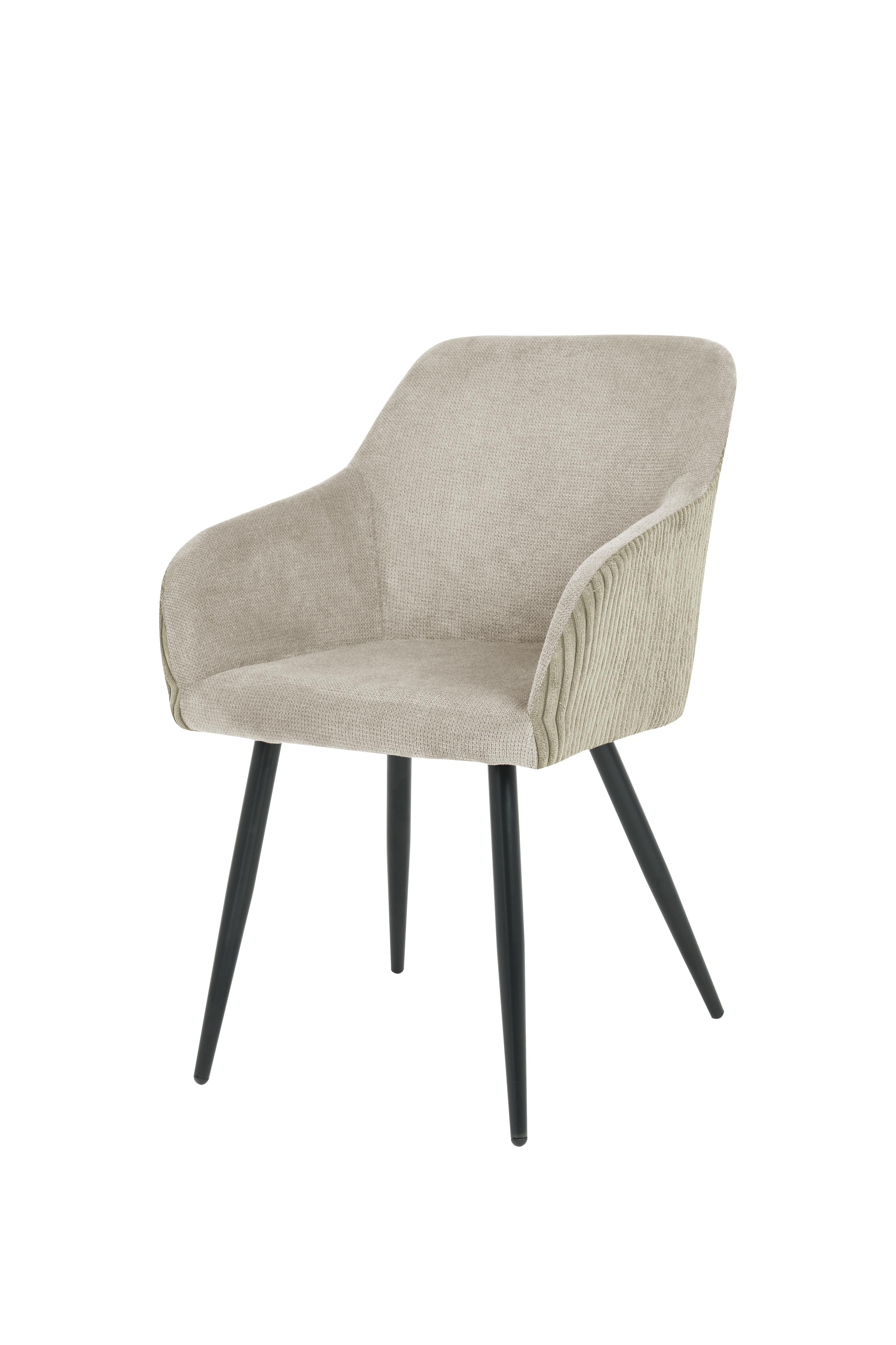 BETTY FAUTEUIL BEIGE BI MATIERE