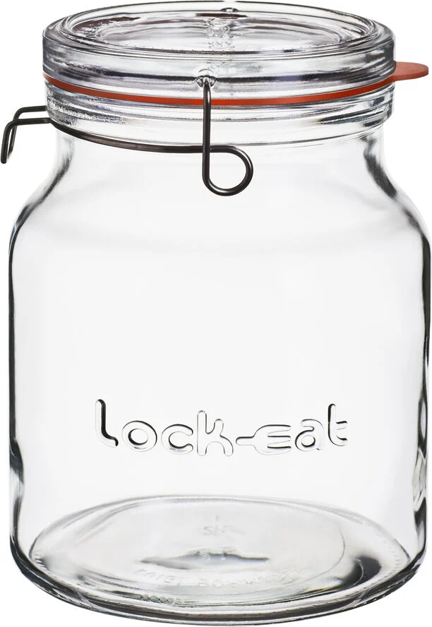 Luigi Bormioli Lock-eat sylteglas med patentlåg 2 liter Transparent, orange