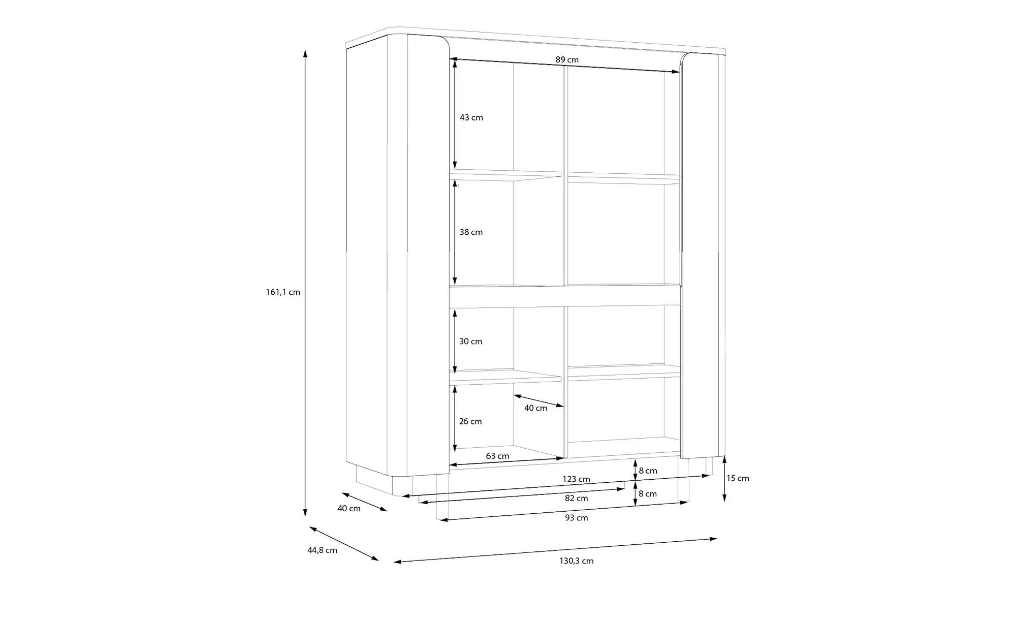 Highboard Softclose Santori
