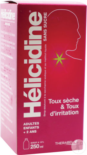 Hélicidine 10% Sirop Sans Sucre Flacon 250ml