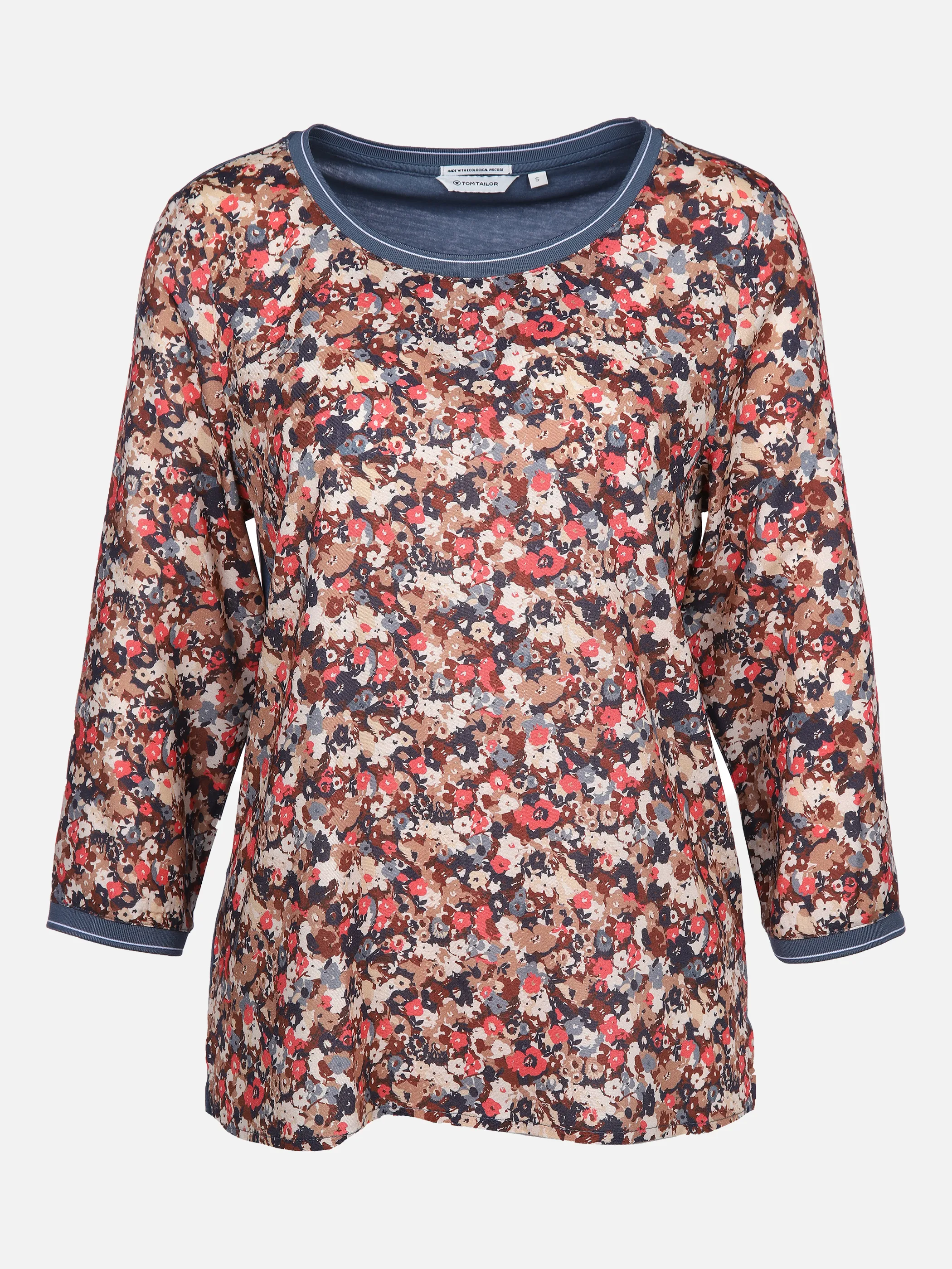 Damen Shirt im Materialmix