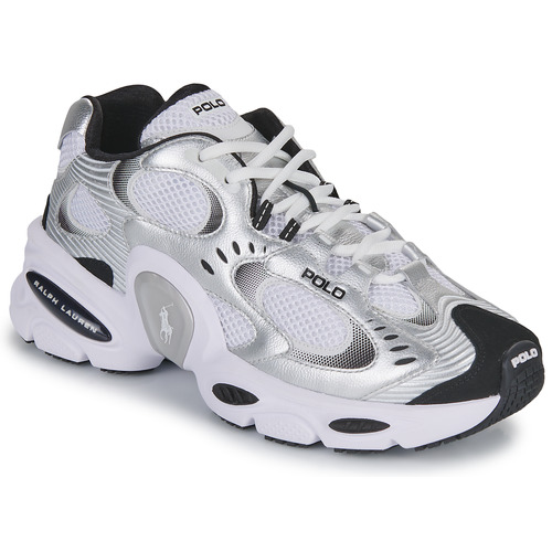 Polo Ralph Lauren - MODERN TRAINER Blanco / Plateado / Negro