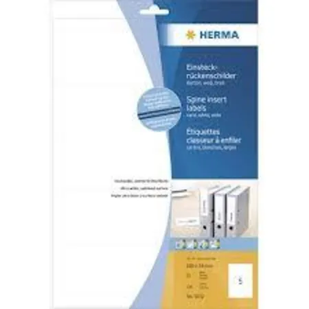 HERMA Einsteckrückenschilder A4 weiß 54x190 mm Karton nicht klebend 125 St.