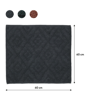 Sealskin badmat aztec 60x60cm donkergrijs