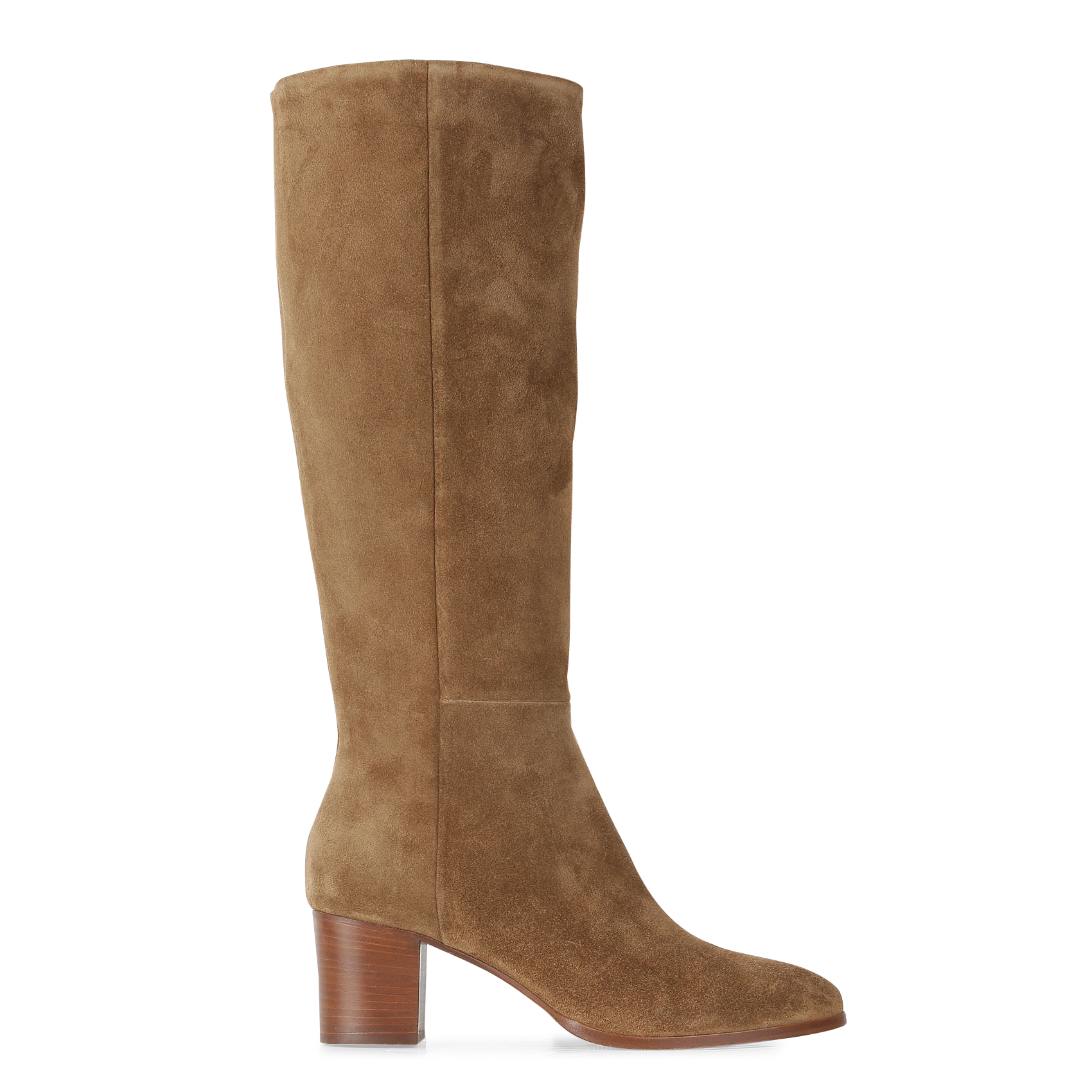 LIZZIE - Bottes à talon en cuir | Marron