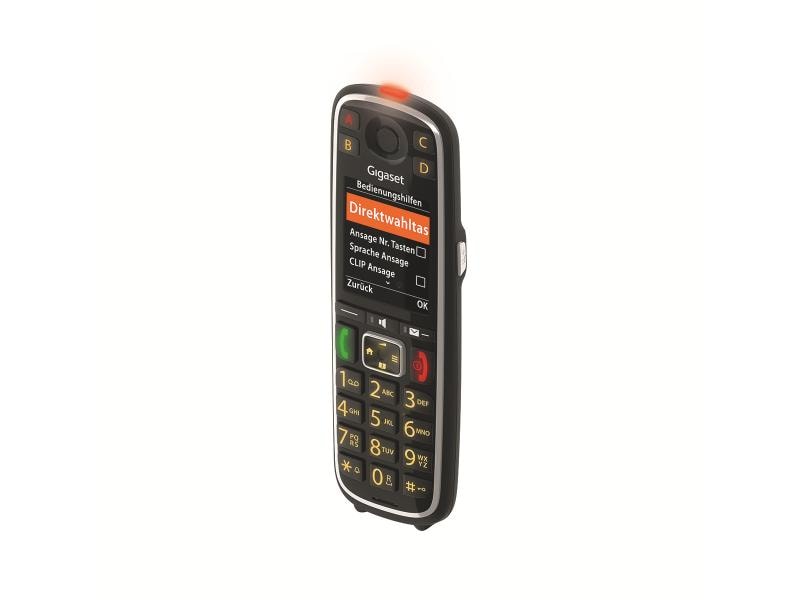 Gigaset Mobilteil E720 HX Das elegante Familienmobilteil mit praktischen Bedienungshilfen – zum Anmelden an vorhandene DECT-Telefonbasen und -Router