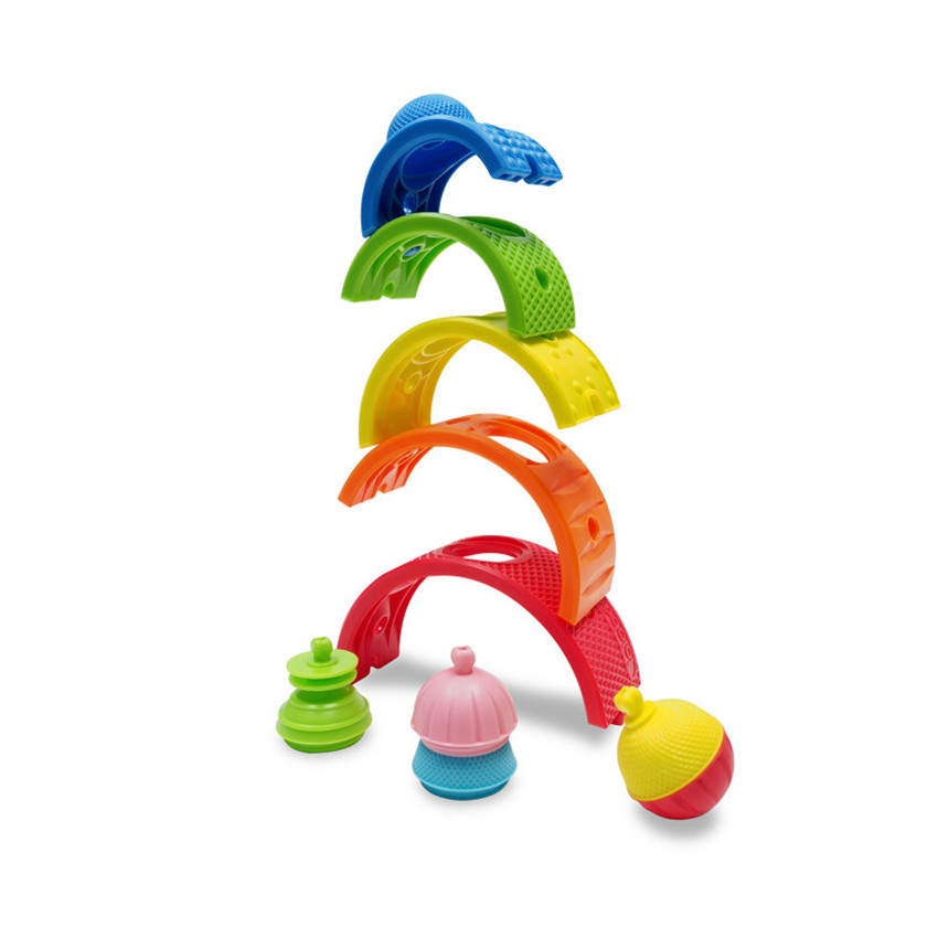 Coffret de 5 arches arc-en-ciel et perles éducatives- 13 pièces