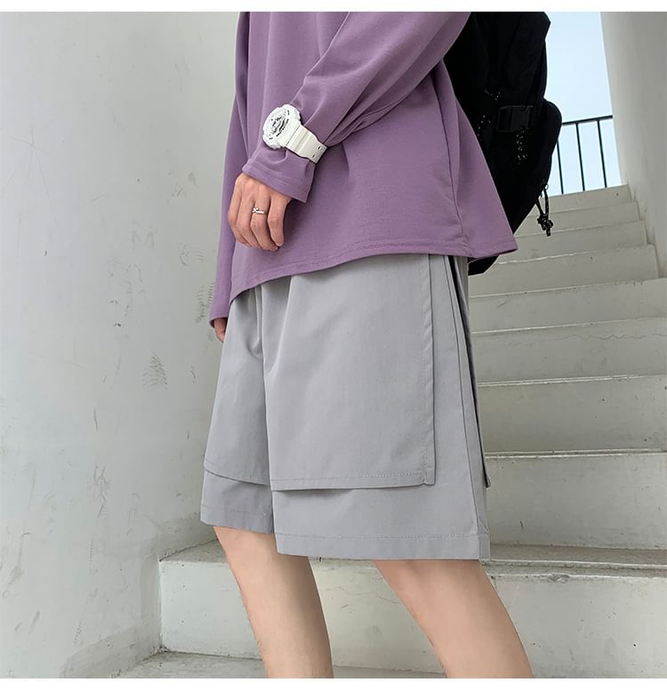 POSI - Mock tweedelige shorts met trekkoord in de taille