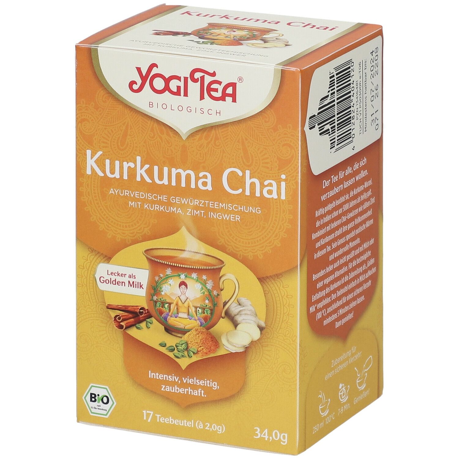 YOGI TEA® Kurkuma Chai, Bio Gewürz- und Kräutertee