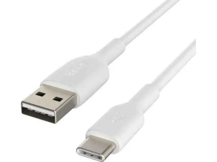 Belkin BoostCharge - USB-kabel - 24 pin USB-C (han) til USB (han) - 1 m - hvid