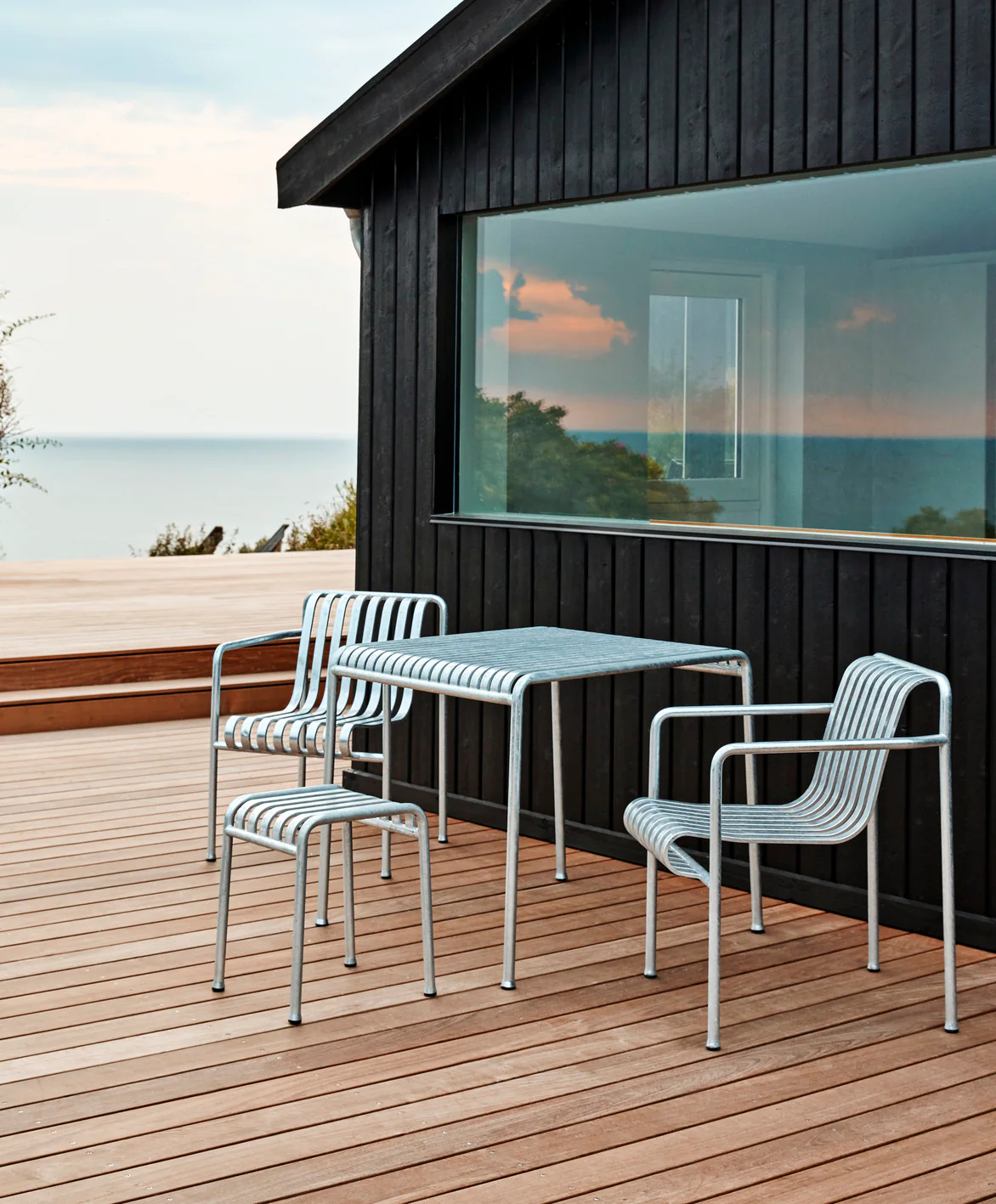 HAY  Palissade havebord, Hot Galvanised - L82,5xB90 cm.