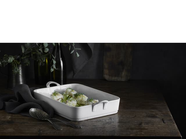 Pillivuyt Toulouse Fad 34 x 24,5 x 7 cm 3,7 liter Hvid