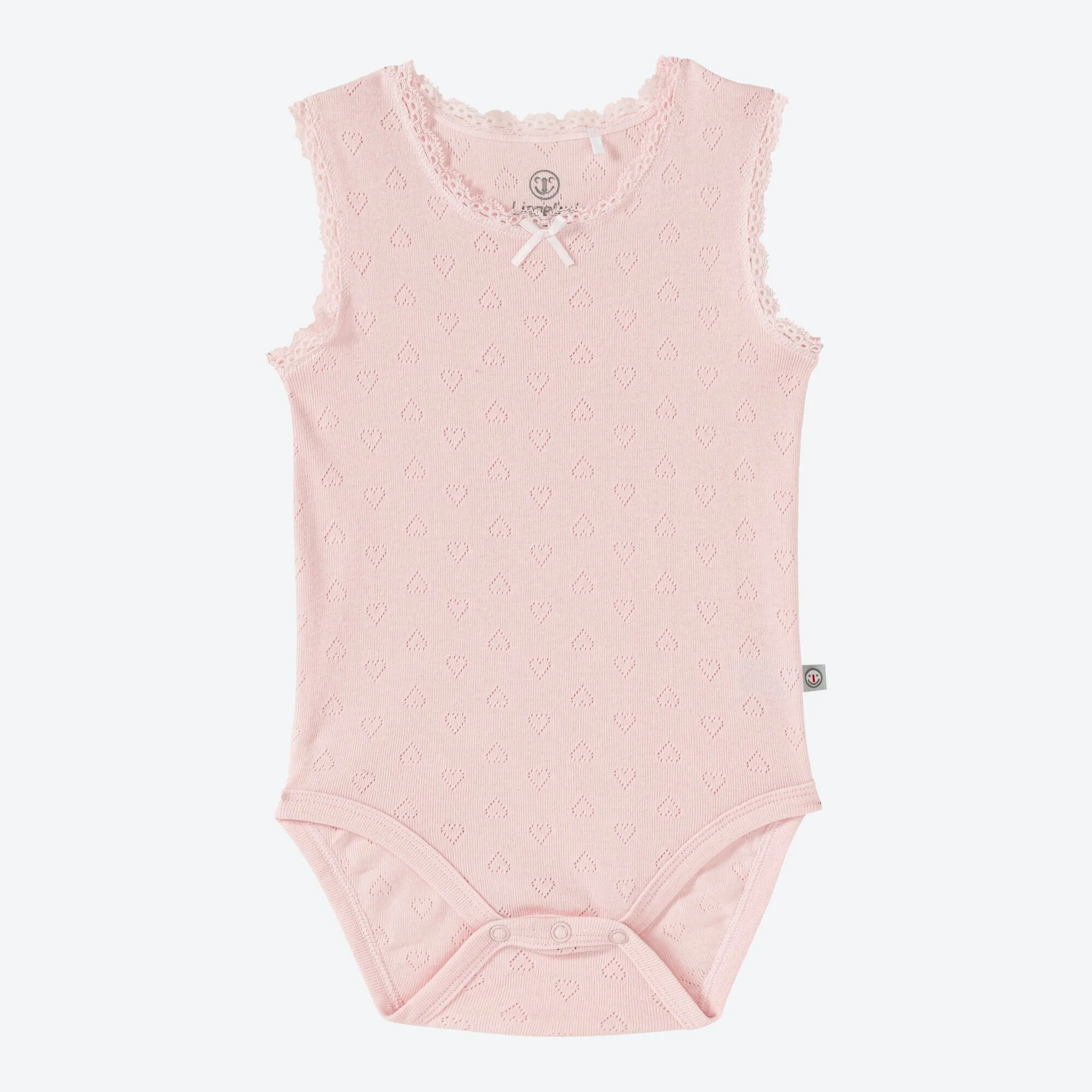 Baby-Mädchen-Body mit Ajour-Herzmuster