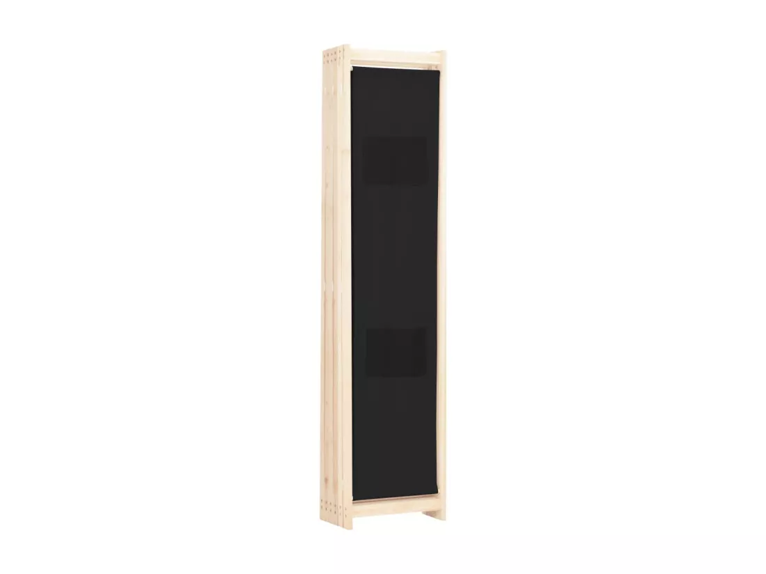 Cloison de séparation 6 panneaux Noir 240 x 170 x 4 cm Tissu