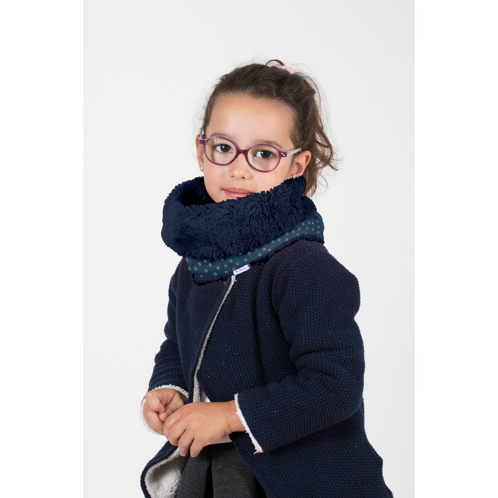 Echarpe Tube Enfant Bulle Bronze Marine