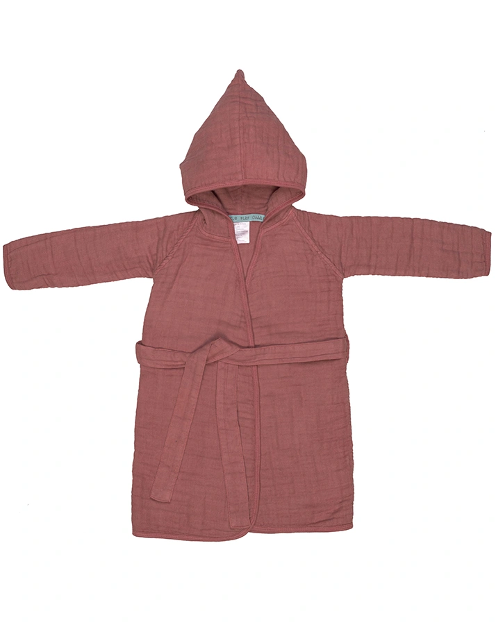 Mull-Bademantel LITTLE CHUMS in mauve