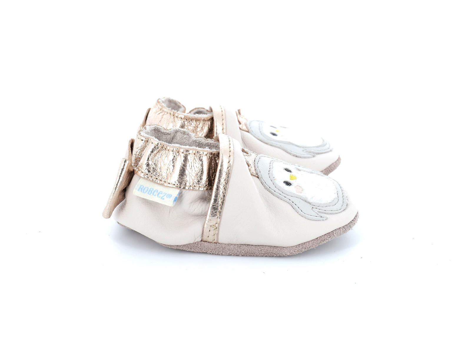 Robeez-CUTE AUK Cuir Rose Pâle