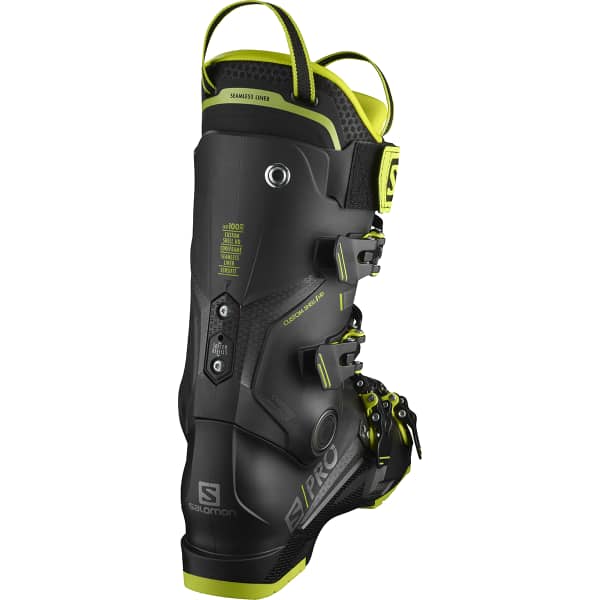 Chaussure de ski SALOMON S/PRO 110 GW BLACK ACID GREEN DARK SILVER METALLIC