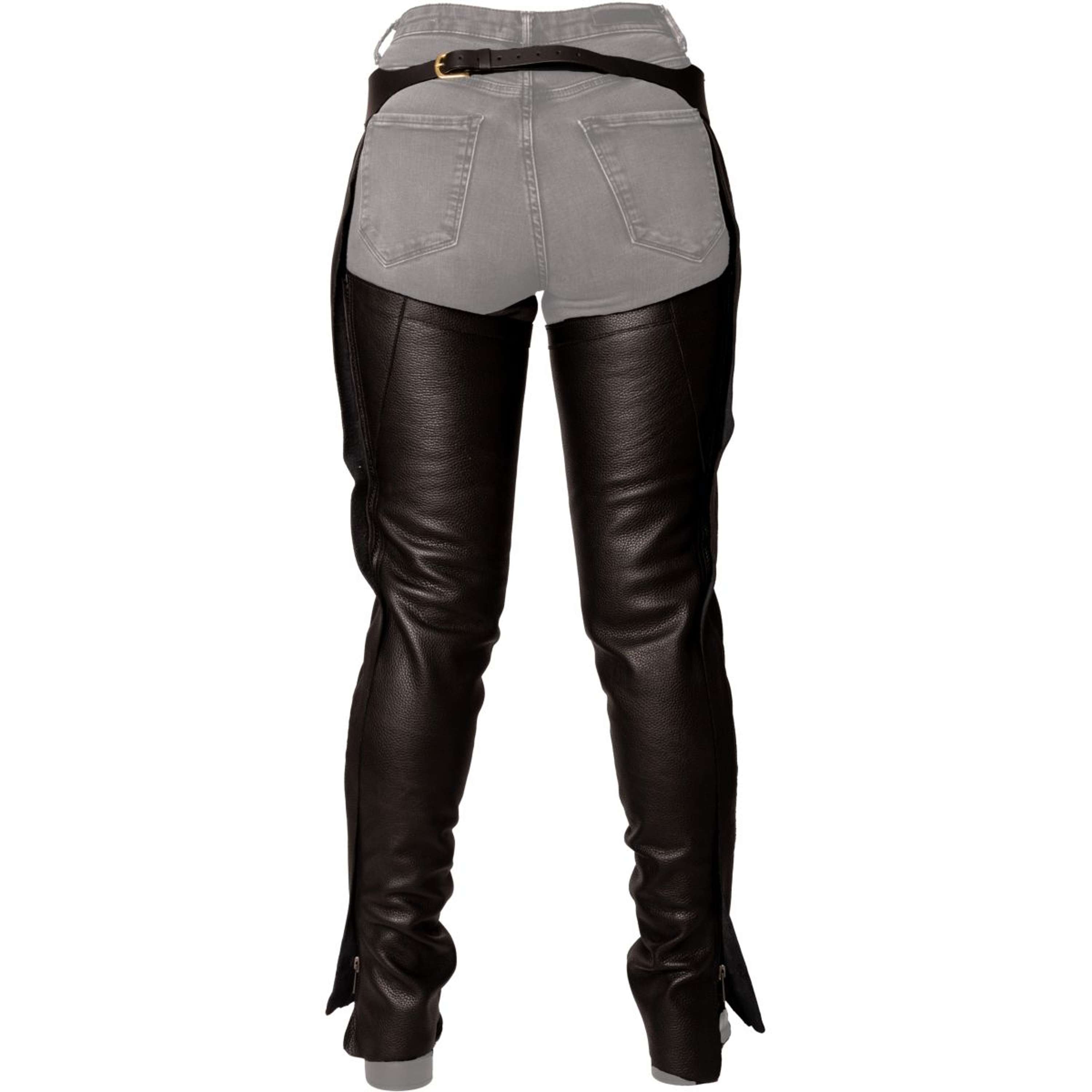 Dyon Lange Chaps Leer Standard Zwart