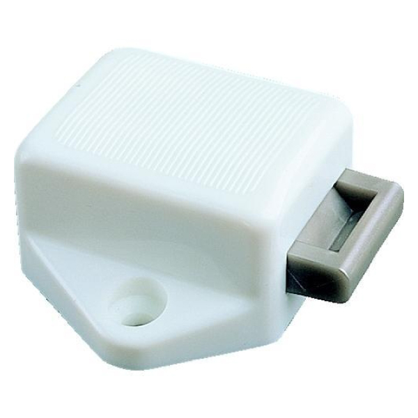 Mini serrure à poussoir blanche
