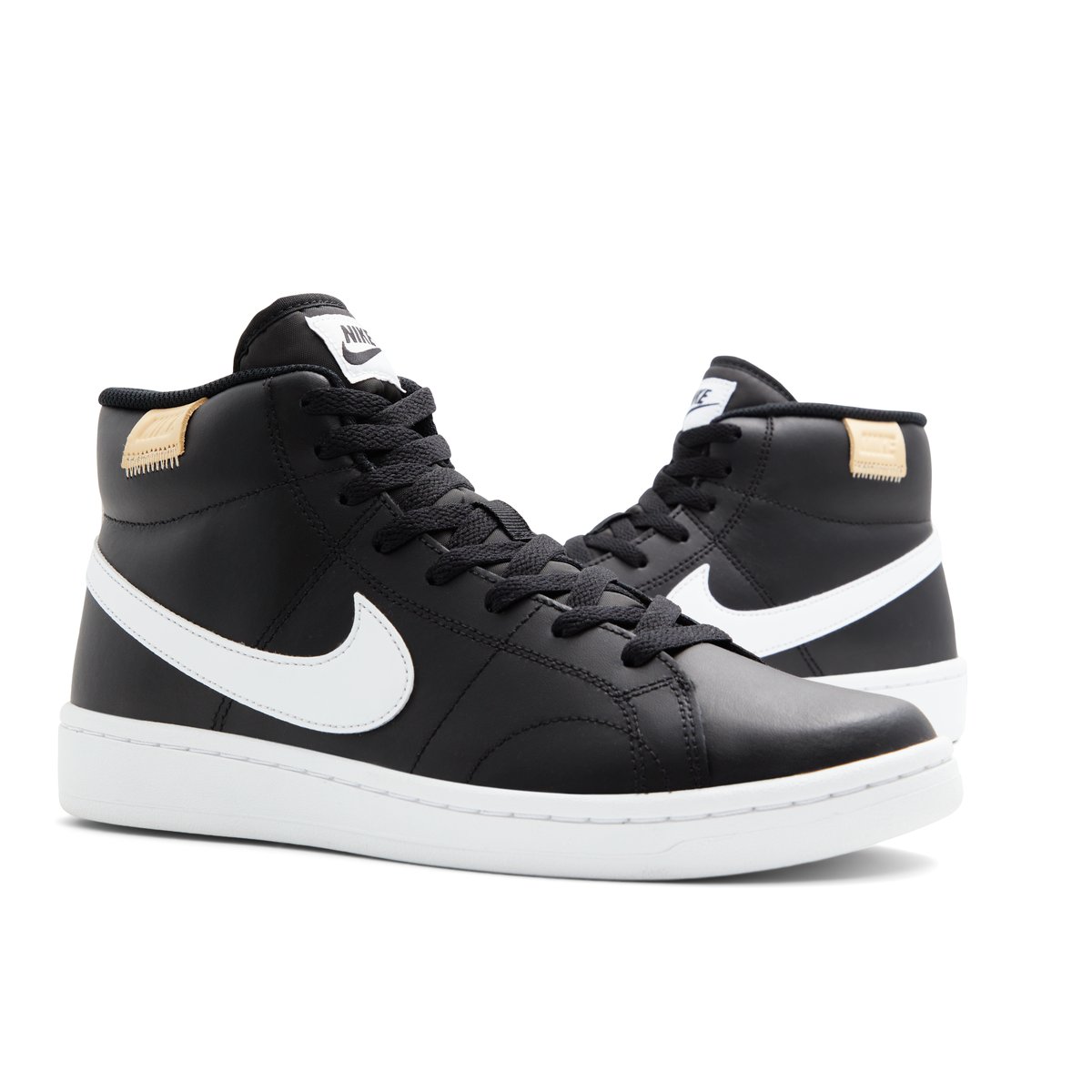 NIKE-Court royal2-Baskets montantes - Talon plat - Noir/Blanc