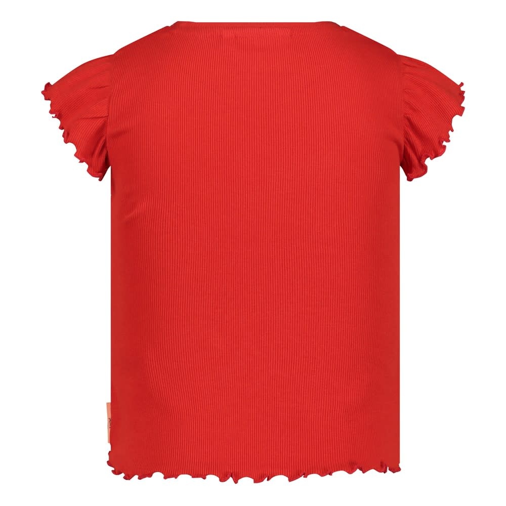 Jubel Jubel t-shirt rib - Salsa Sunset rood