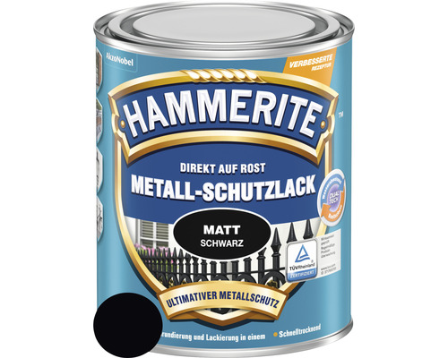 HAMMERITE Metaalbeschermende Verf, Mat Zwart, 750 ml