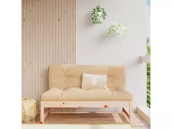 Canapé central de jardin 120x80 cm bois de pin massif