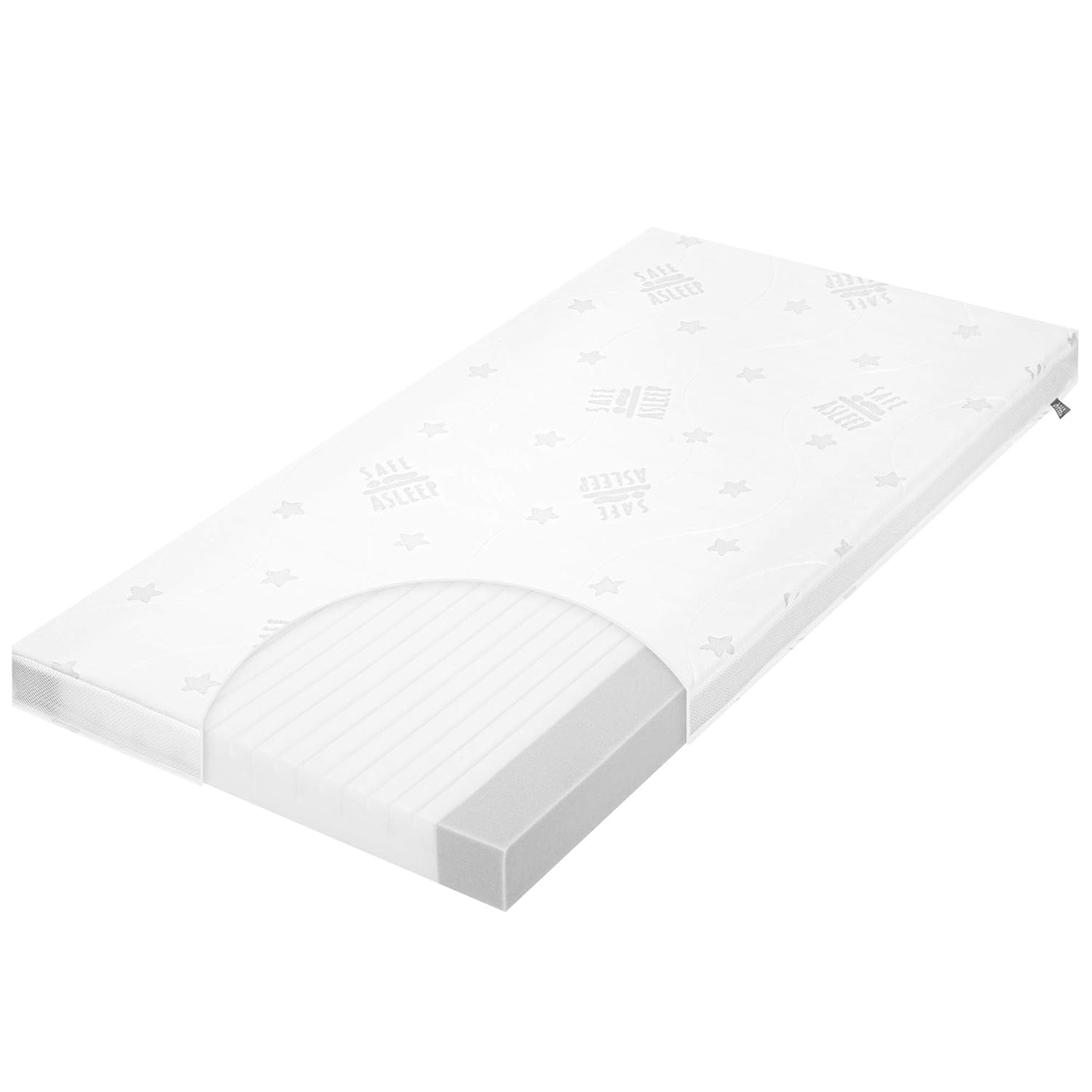 roba Babymatratze 60 x 120 cm - AIR BALANCE PLUS - safe asleep - Matratze für Babybetten - Optimales Schlafklima für Babys