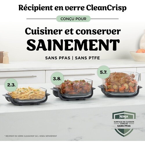 Friteuse sans huile Ninja Crispi Pro 7-en-1 AS101EUGY Vert Ash Grey