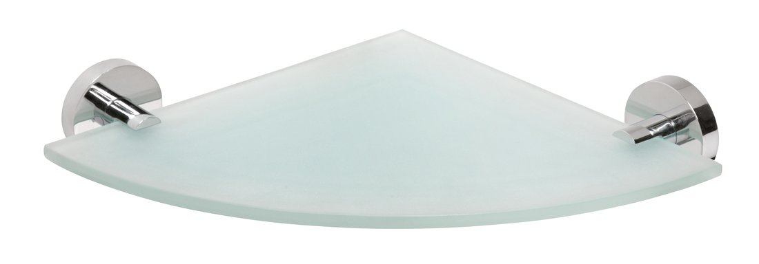 Sapho X-Round glazen hoekplanchet 25cm chroom