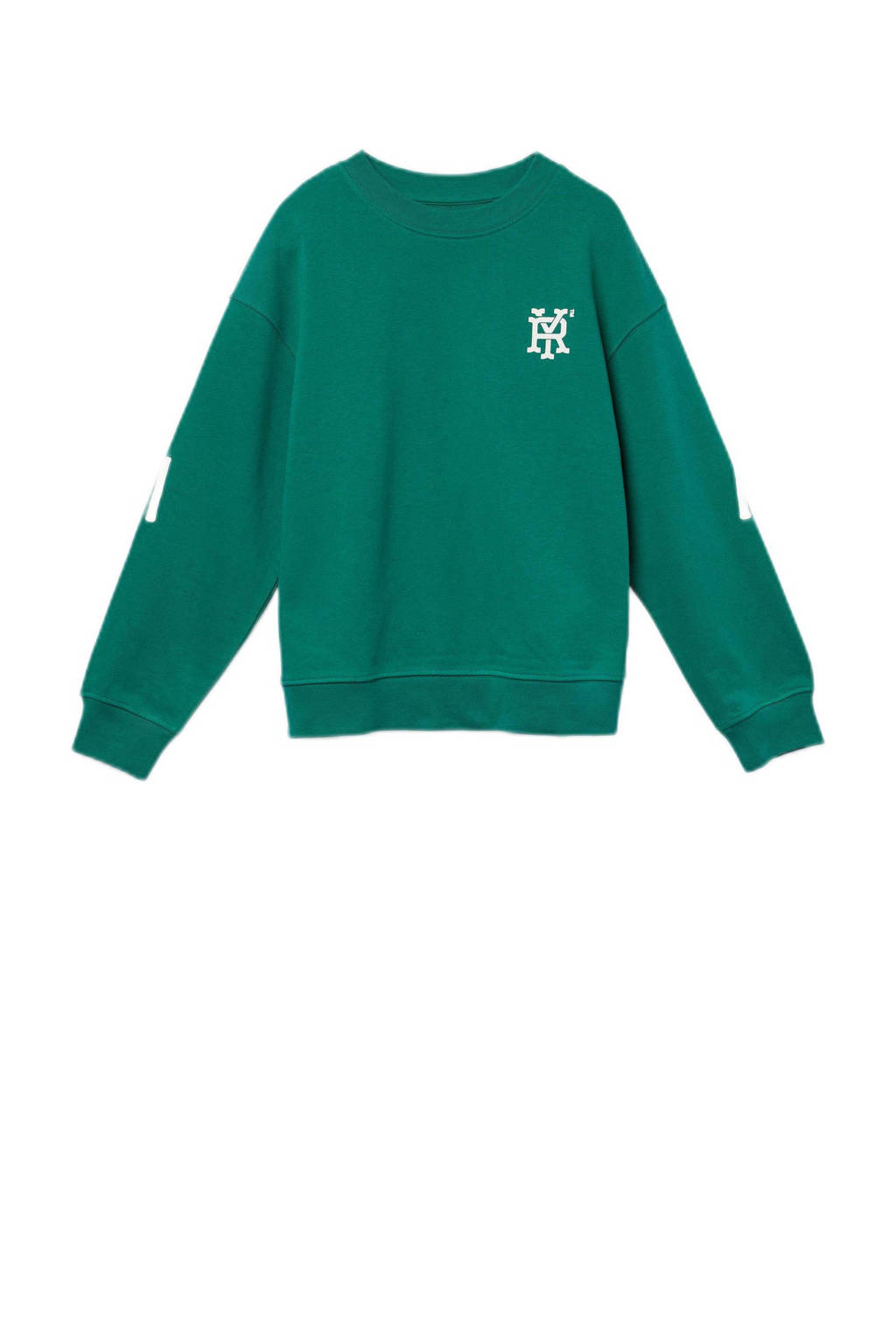 REPLAY trui met printopdruk groen