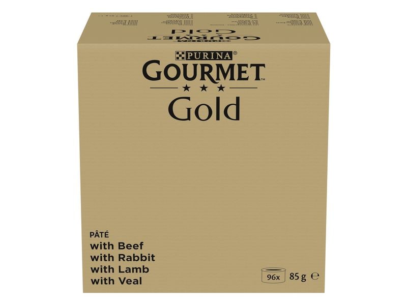 Purina Gourmet Nassfutter Gourmet Gold Feine Pastete Fleisc Alleinfuttermittel für ausgewachsene Katze