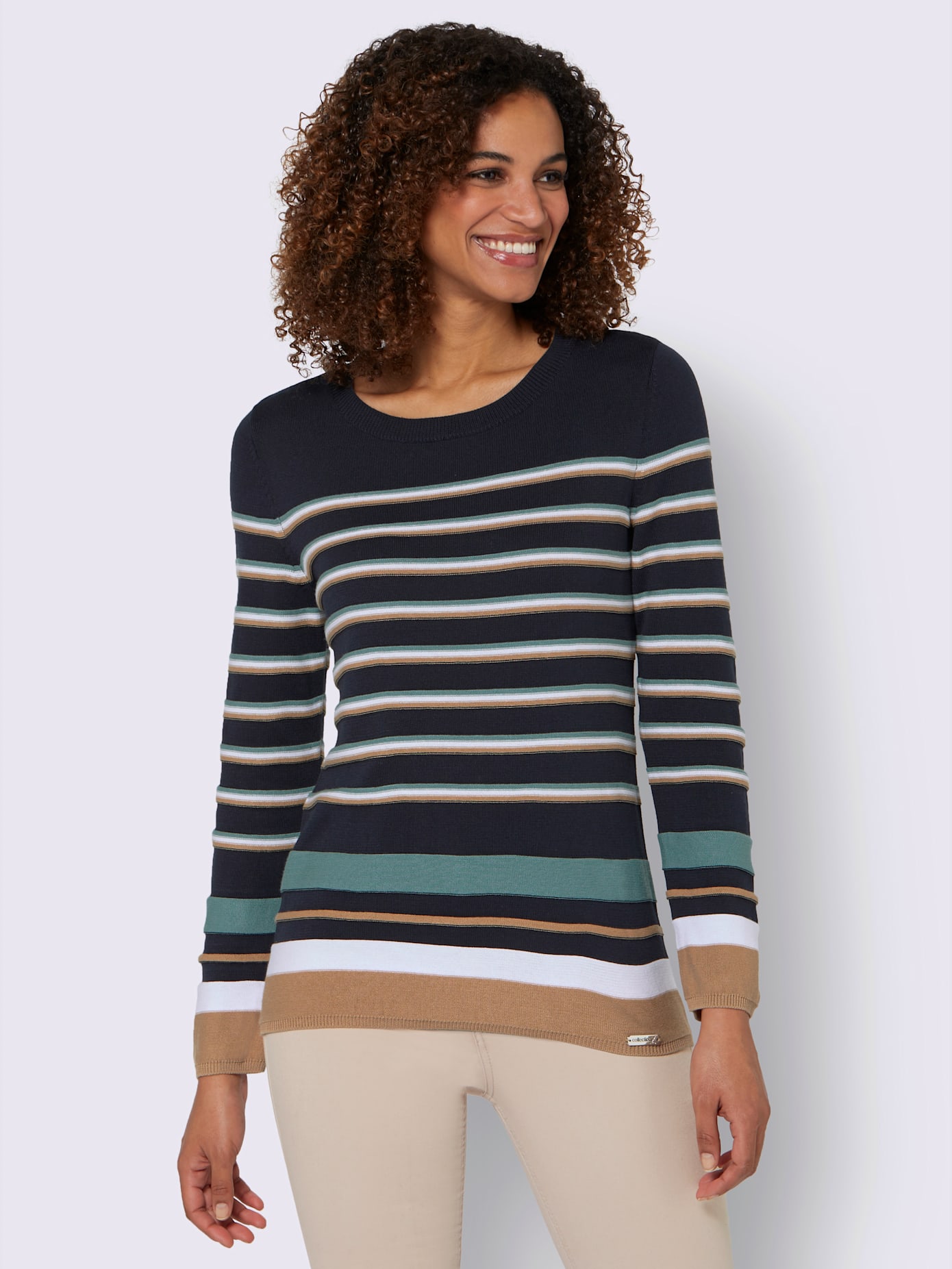 Pull à rayures 50% coton