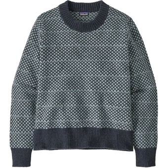 Patagonia Recycled Wool-Blend Sweatshirt Snowdrift: Thermal Blue Damen