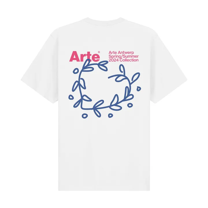 Arte Antwerp T-shirt Arte Back Leaves | Blanc