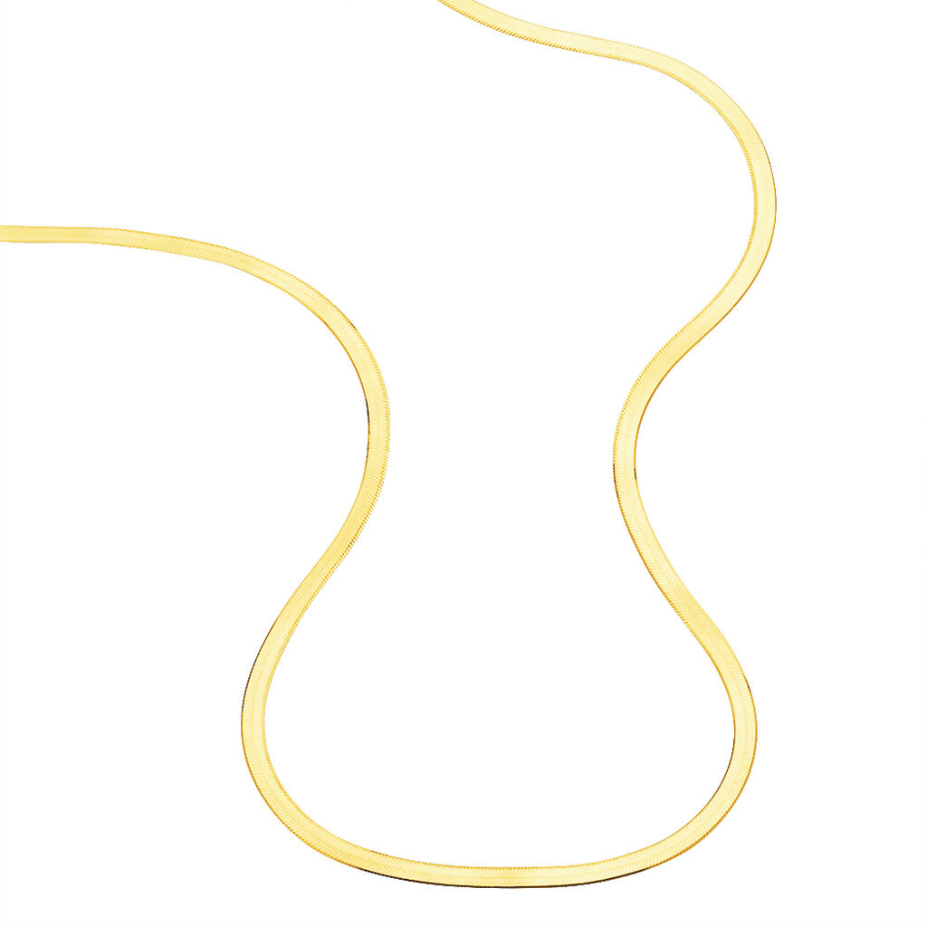 Collier Droit Lisse Or Jaune