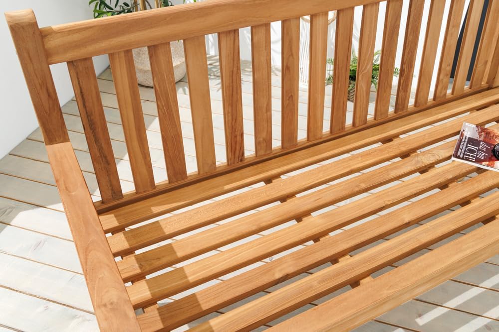 riess-ambiente.de Outdoor Gartenbank Empire Teak 160cm Natur Teakholz