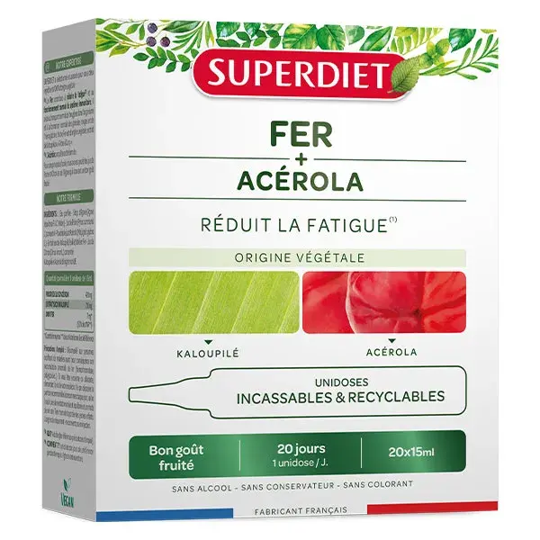 Superdieta Fadiga Ferro Acerola - Tratamento de 20 dias